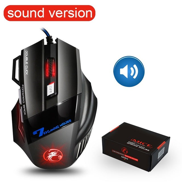 Ergonomic Wired Gaming Mouse 7 Button 5500 DPI LED USB Computer Mouse Gamer Mice X7 Silent Mause With Backlight For PC Laptop