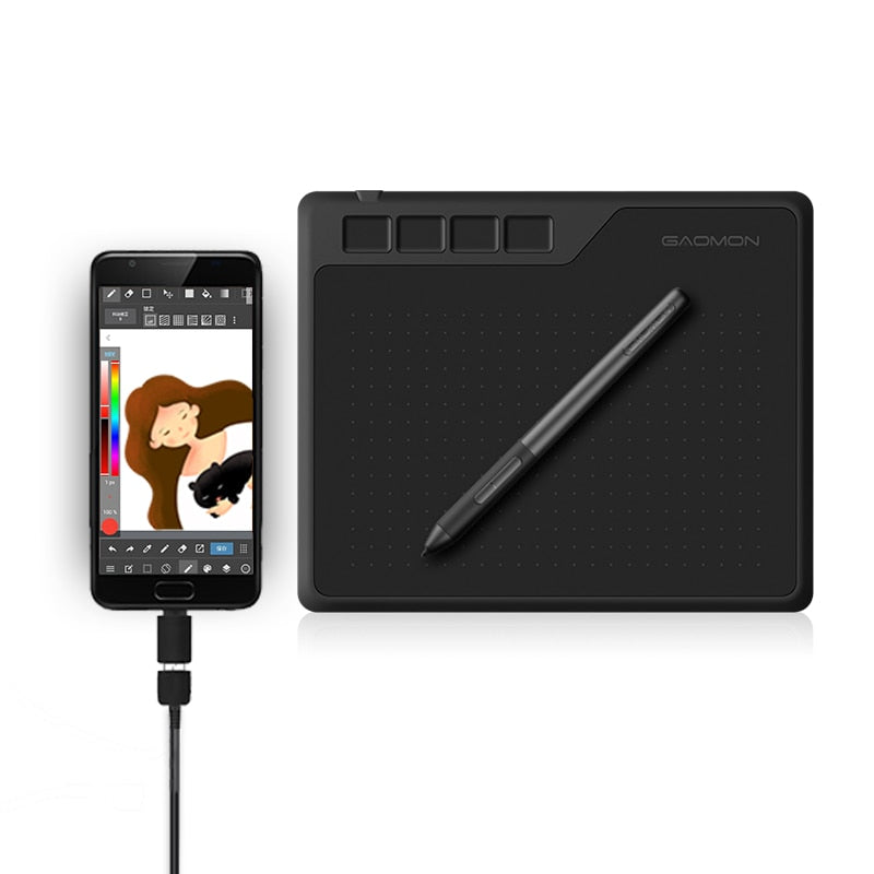 GAOMON S620 6.5 x 4 Inches 8192 Level Battery-free Pen Support Android Windows Mac OS System Digital Graphic Tablet for Drawing