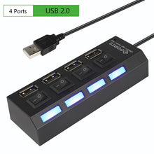 Load image into Gallery viewer, USB 3.0 HUB 2.0 HUB Multi USB Splitter 4/7 Port Expander Multiple USB 3 Hab with Power Adapter USB3.0 Hub with Switch For PC
