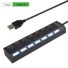 Load image into Gallery viewer, USB 3.0 HUB 2.0 HUB Multi USB Splitter 4/7 Port Expander Multiple USB 3 Hab with Power Adapter USB3.0 Hub with Switch For PC